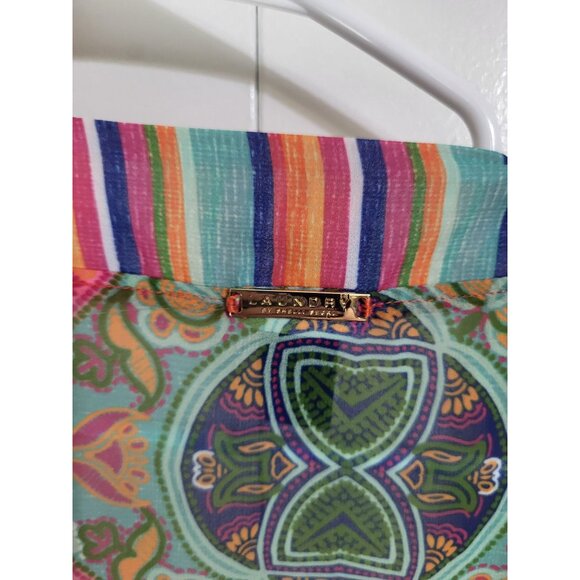 LAUNDRY by Shelli Segal One Size Swim Coverup Open Sheer Kimono Boho Festival - Picture 6 of 8